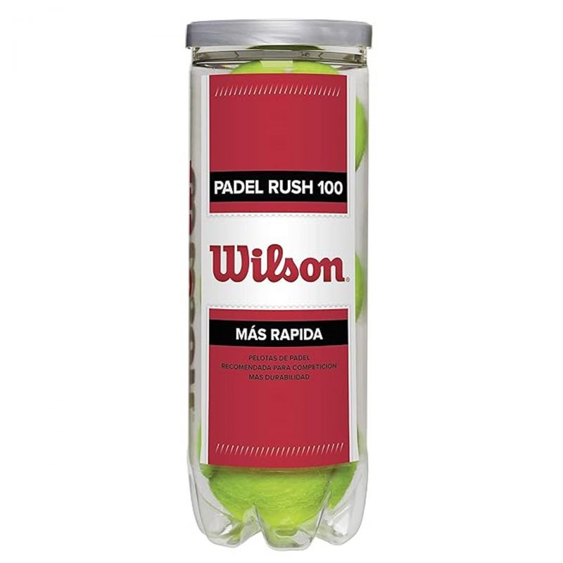BOTE 3 PELOTAS DE PÁDEL WILSON RUSH 100